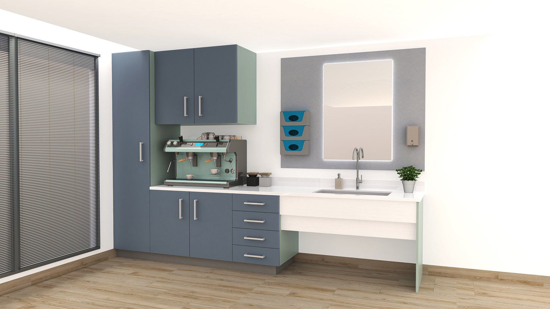 Fitness center reception desk for world gym Bespoke Office Kitchens | Manufactured for your project | Nokk